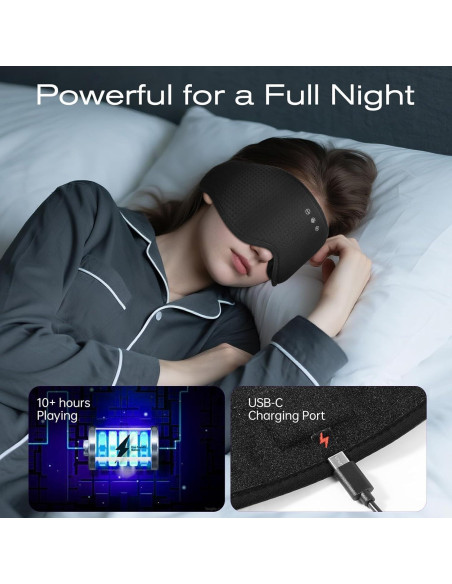 Máscara para dormir Bluetooth ZHENYEMEI 3D con auriculares Máscara para dormir Bluetooth ZHENYEMEI 3D con auriculares