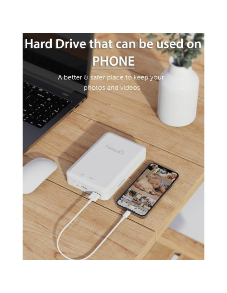 Disco Duro Externo NEWQ 1TB USB 3.0 para iPhone y Android Disco Duro Externo NEWQ 1TB USB 3.0 para iPhone y Android