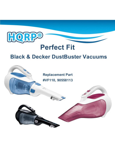 Filtro Reutilizable HQRP 2-Pack para Aspiradora Black & Decker