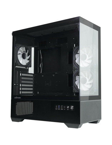 Caja de PC Zalman CHRONIX Mid-Tower ATX con 3 Ventiladores ARGB