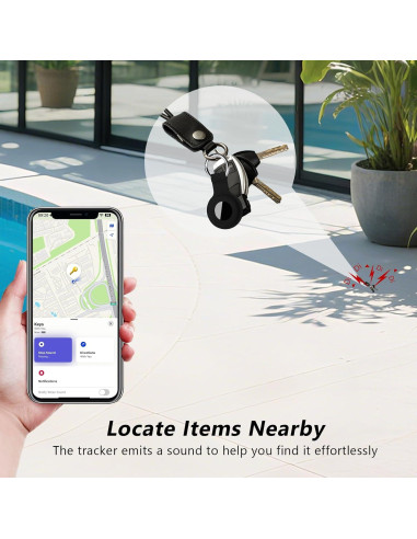 Etiquetas de seguimiento KTTGO D01 Bluetooth, 4 Pack, IP67