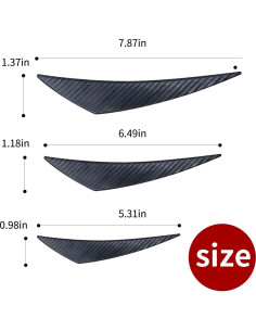 Kit de Canards para Spoiler de Coche Coppialu 6 Pcs Fibra Carbono 2
