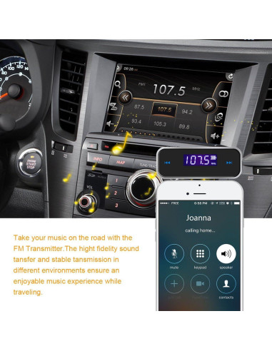 Adaptador de Audio FM Beinhome BH - Transmisor Inalámbrico con Pantalla Digital