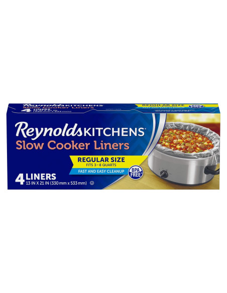 Forros para Olla de Cocción Lenta Reynolds Kitchens, 48 Unidades, 3 a 8 Cuartos Forros para Olla de Cocción Lenta Reynolds Kitchens, 48 Unidades, 3 a 8 Cuartos