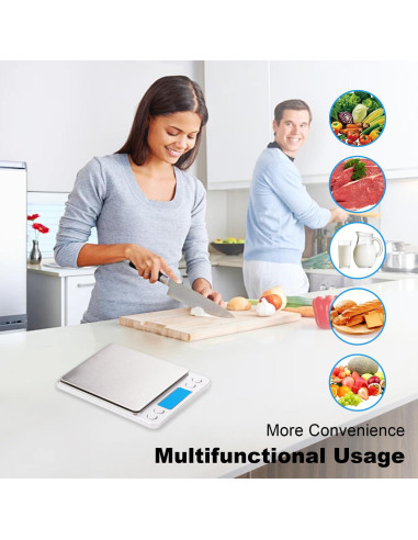 Báscula de Cocina Digital UNIWEIGH 3kg/0.1g Alta Precisión