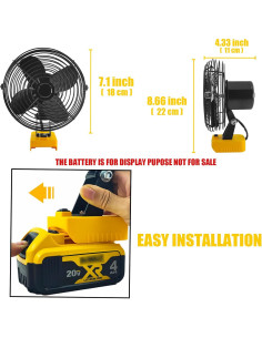 Ventilador Portátil BPOPO 20V Sin Cable para Trabajo Exterior 2