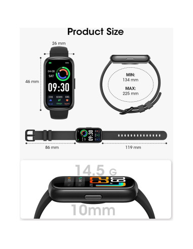Reloj Inteligente Sanorum CS5 con Monitor de Salud 24H