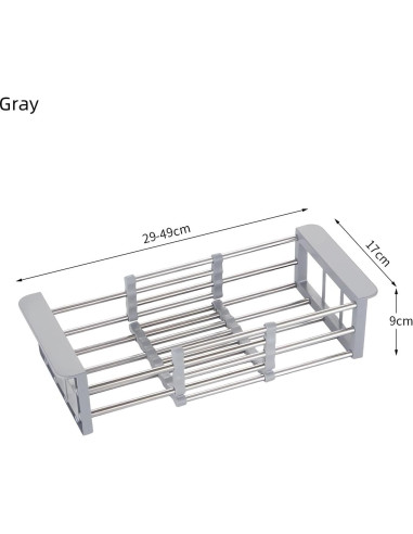 Estante Drenaje Platos Ajustable Genérico Acero Inoxidable 29-48 cm