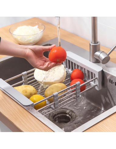 Estante Drenaje Platos Ajustable Genérico Acero Inoxidable 29-48 cm