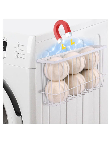 Soporte Magnético para Pelotas de Secadora JUNLYNEST - Almacenamiento Eficiente Soporte Magnético para Pelotas de Secadora JUNLYNEST - Almacenamiento Eficiente