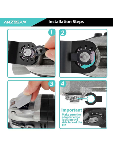 10 Hojas de Sierra Oscilante de Carburo AMZBSAW 3.49 cm 10 Hojas de Sierra Oscilante de Carburo AMZBSAW 3.49 cm