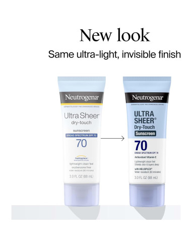Protector Solar Neutrogena Ultra Sheer SPF 70 89 ml Resistente Agua