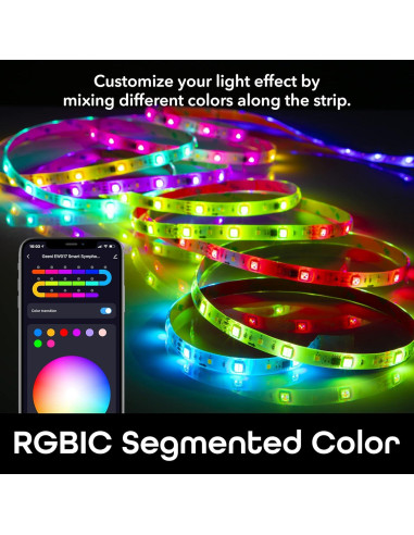 Tira de Luces LED Inteligentes Geeni 5m RGBIC Control App