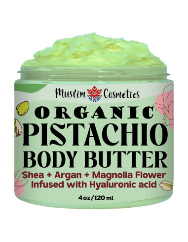 Manteca Corporal Orgánica de Pistacho 120ml - Cosméticos Musulmanes