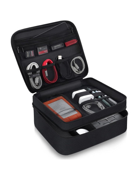 Organizador de Viaje Electrónico Smof Grande 3 Capas Negro Organizador de Viaje Electrónico Smof Grande 3 Capas Negro