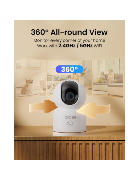 Cámara de Seguridad ZOSI C518 4MP WiFi Doble Banda Interior Cámara de Seguridad ZOSI C518 4MP WiFi Doble Banda Interior