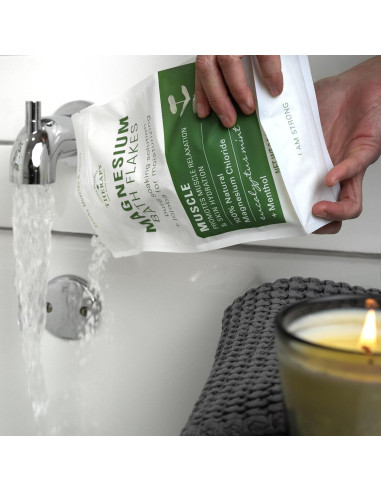 Flakes de Baño de Magnesio Village Naturals 1.13 kg Eucalipto Menta