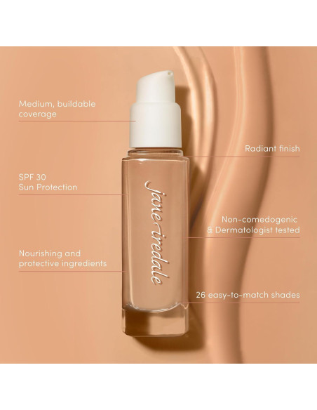 Base Líquida Aumentadora de Radiancia Jane Iredale SPF 30 58 Medio Oscuro Base Líquida Aumentadora de Radiancia Jane Iredale SPF 30 58 Medio Oscuro