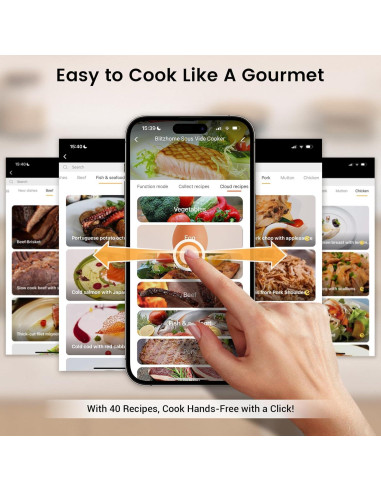 Cocedor Sous Vide BLITZHOME 1000W Control APP Táctil Acero Inoxidable