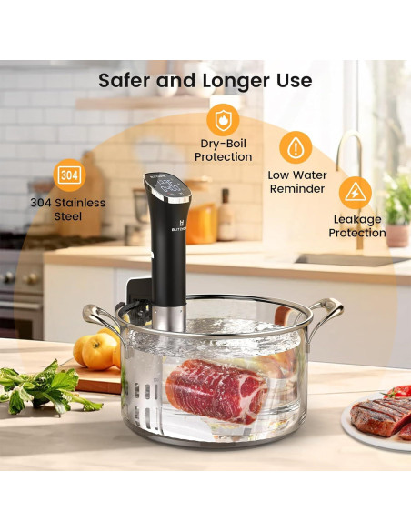 Cocedor Sous Vide BLITZHOME 1000W Control APP Táctil Acero Inoxidable Cocedor Sous Vide BLITZHOME 1000W Control APP Táctil Acero Inoxidable