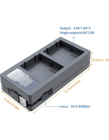 Cargador de Batería LCD Hanatora Doble para Arlo Pro 3/4/5S 2K