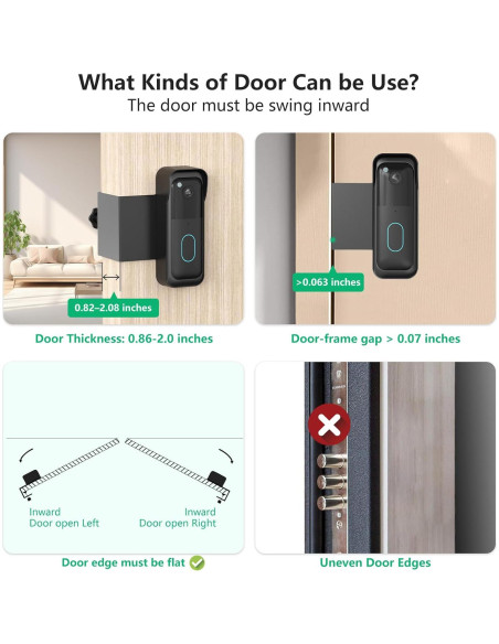 Soporte Antirrobo para Timbre Blink - Instalación Sin Perforación Soporte Antirrobo para Timbre Blink - Instalación Sin Perforación