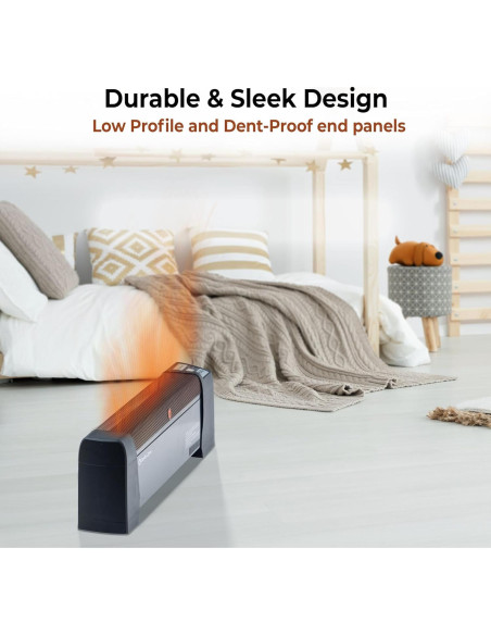 Calefactor de Zócalo Comfort Zone CZ650B 1500W Digital Negro Calefactor de Zócalo Comfort Zone CZ650B 1500W Digital Negro