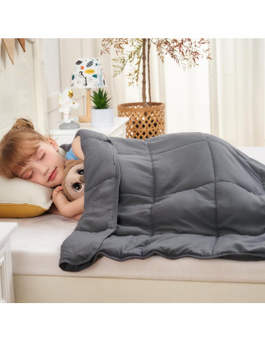 Manta con peso Yescool 2.27 kg 101.6x152.4 cm Gris Infantil