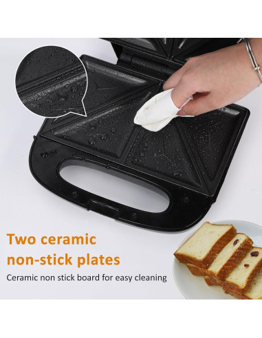 Prensa para Sandwiches NPYELP 800W Antiadherente Compacta