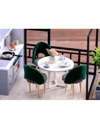 Casa de Muñecas Miniatura DIY CUTEROOM con Muebles y LED