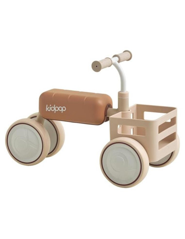 Bicicleta de Equilibrio KIDPOP TOAST 4 Ruedas Beige 10-36 Meses