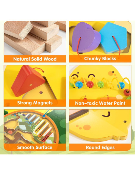 Panel de Pared Sensorial Chick Squad 11 en 1 para Niños Panel de Pared Sensorial Chick Squad 11 en 1 para Niños