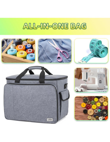 Funda para Máquina de Coser JJRING Gris Resistente y Portátil