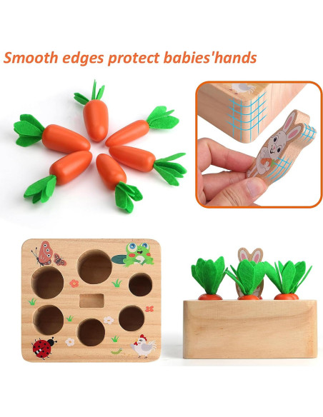 Juego de Cosecha de Zanahorias SKYFIELD Juguete Montessori 1-3 Años Juego de Cosecha de Zanahorias SKYFIELD Juguete Montessori 1-3 Años