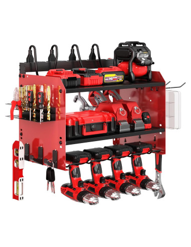 Organizador de Herramientas de Pared CFMASTER Rojo 3 Capas 90 kg