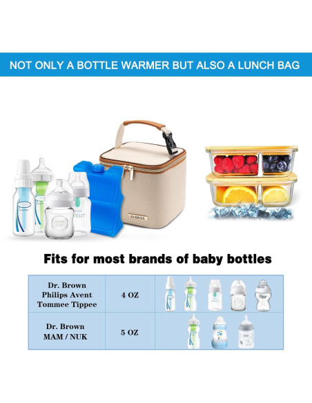 Bolsa Enfriadora de Leche Materna BABEYER 4 Biberones 150ml Crema Bolsa Enfriadora de Leche Materna BABEYER 4 Biberones 150ml Crema