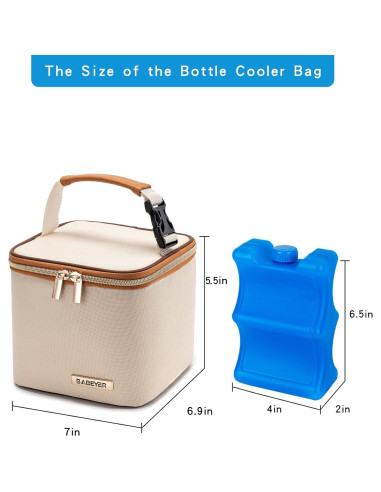 Bolsa Enfriadora de Leche Materna BABEYER 4 Biberones 150ml Crema