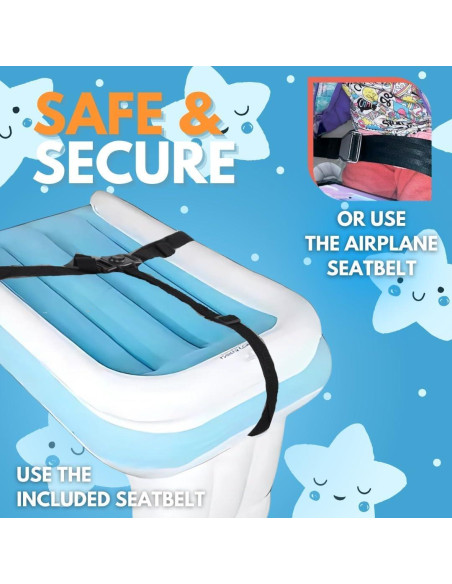 Cama de avión portátil para niños pequeños - 1.36 kg, 77.8x48 cm Cama de avión portátil para niños pequeños - 1.36 kg, 77.8x48 cm