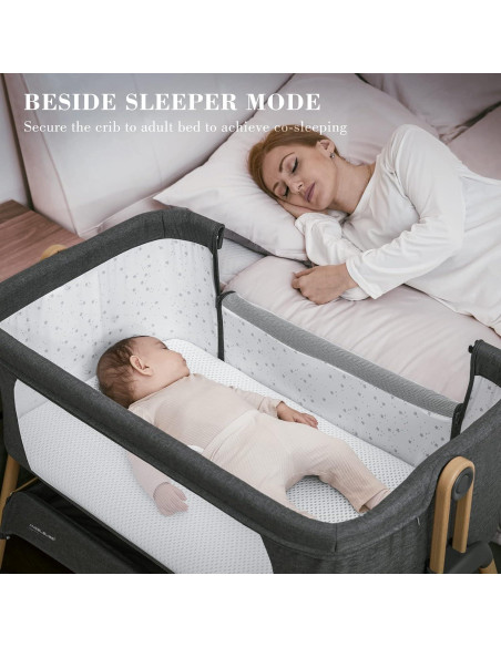 Cuna Lateral Plegable ANGELBLISS con Colchón Lavable 94x56cm Cuna Lateral Plegable ANGELBLISS con Colchón Lavable 94x56cm