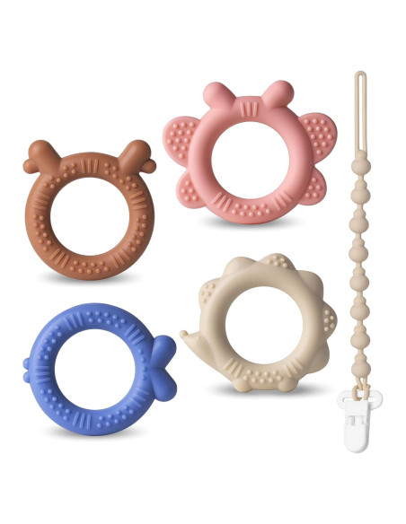 Conjunto de Anillos de Silicona NCVI para Dentición Bebés 0-12 Meses Conjunto de Anillos de Silicona NCVI para Dentición Bebés 0-12 Meses