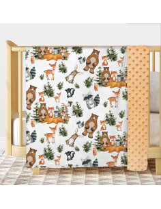 Manta de Bebé Buerhanerry Animales del Bosque 76x102cm 2