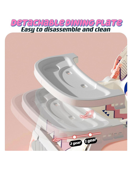 Silla de Rebotar para Bebé 5 en 1 Rosa - Ajustable y Portátil Silla de Rebotar para Bebé 5 en 1 Rosa - Ajustable y Portátil