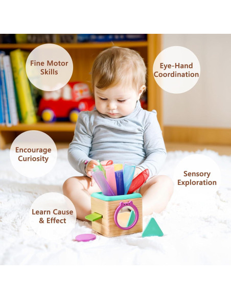 Juguete de Caja de Pañuelos Youuys - Montessori para Bebés 12-18 Meses Juguete de Caja de Pañuelos Youuys - Montessori para Bebés 12-18 Meses