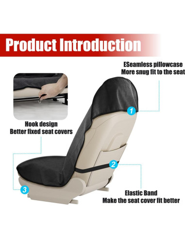 Cubierta de Asiento de Coche Mandark Rosa Impermeable Universal
