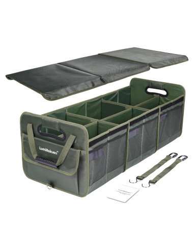 Organizador de Maletero Plegable LumiRakuen XL Verde 90x35x26cm