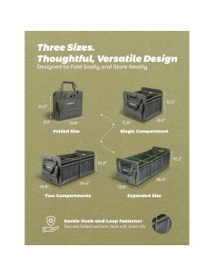 Organizador de Maletero Plegable LumiRakuen XL Verde 90x35x26cm 2