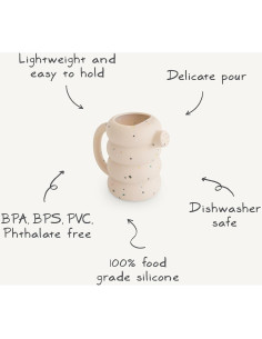 Regadera de Silicona Mushie Azul Francés para Niños 10 Meses+ 2