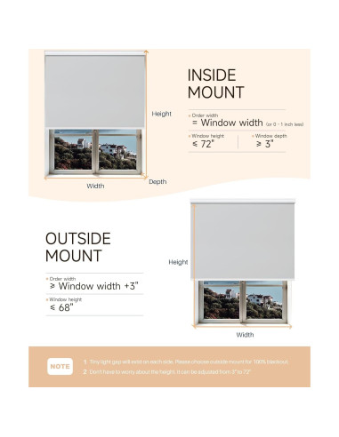Persianas Enrollables Motorizadas JaeJaes 50.8x182.9cm Gris