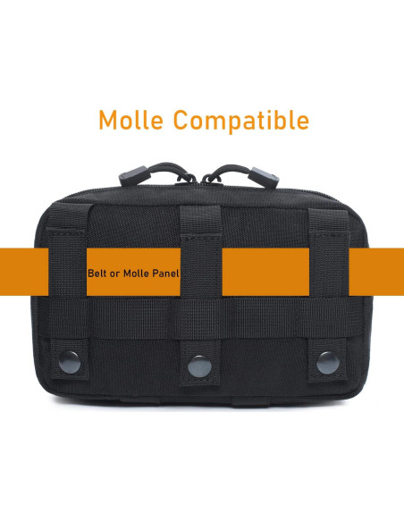 Bolsa Administrativa Molle Táctica Atwilltap Negra 22.1x13.5cm Bolsa Administrativa Molle Táctica Atwilltap Negra 22.1x13.5cm