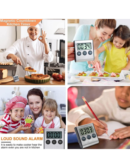 Temporizador de Cocina Digital Kyzistn - Alarma Fuerte y Magnético Temporizador de Cocina Digital Kyzistn - Alarma Fuerte y Magnético